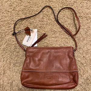 Brown genuine leather Margot purse
